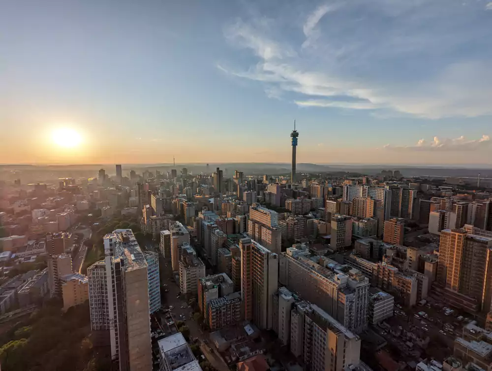 Dangerous neighborhood in Johannesburg